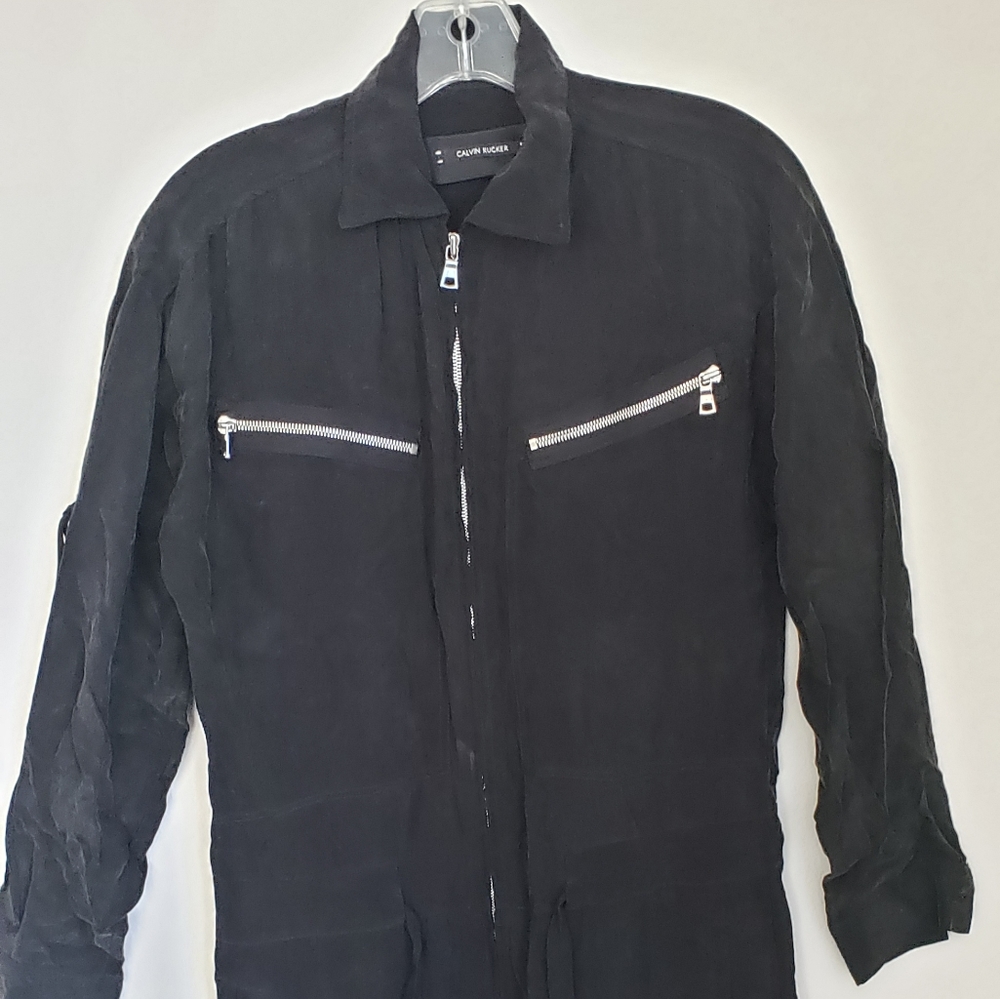 Calvin Rucker Jumpsuit size Medium Zippers Pockets - Picture 2 of 5